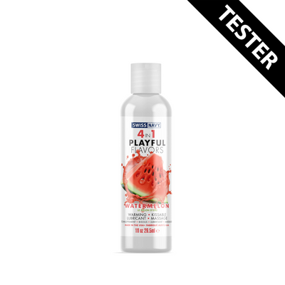 4 in 1 Lubricant met Watermeloen Smaak - 1 fl oz / 30 ml - TESTER