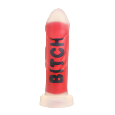 BITCH - Dildo de silicona - Rojo