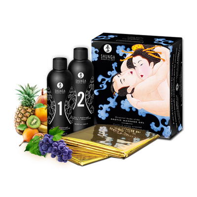 Body to Body Massage - Exotische Vruchten - 2 Stuks van 7