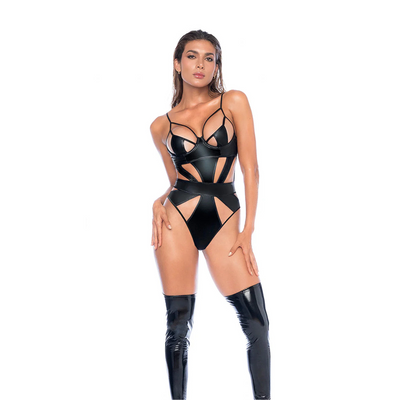 Bodysuit - M - Glanzend Zwart