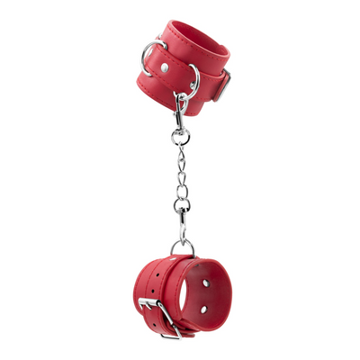Bondage Love - Esposas de Cuero - Rojo