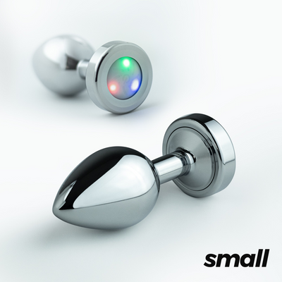 Borealis - Plug Anal de Metal con LED RGB - Pequeño - Plata