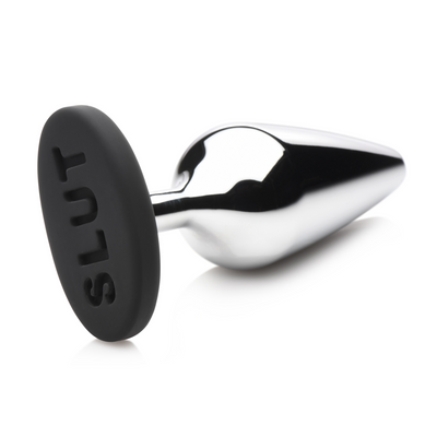 Butt Slut - Plug Anal de Metal y Silicona - Plata