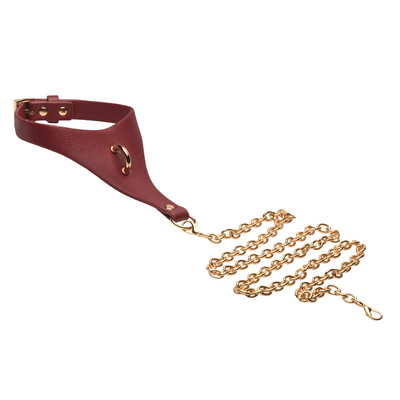Captivate - Collar con Cadena Corporal - Rojo/Dorado