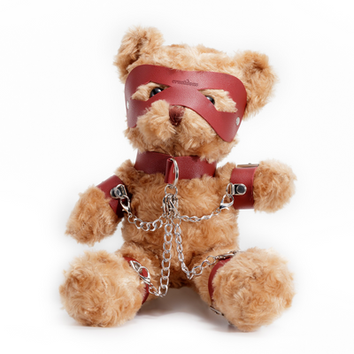 Crushito - Osito de peluche bondage - 31 cm - Rojo