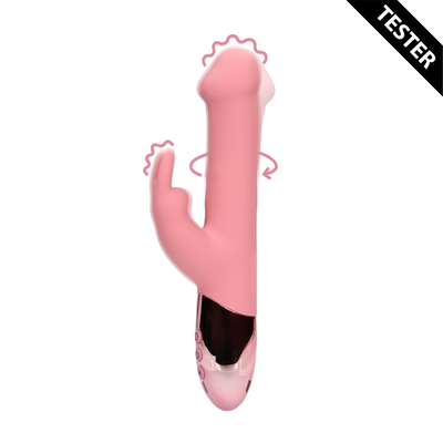 Draaiende Kralen Konijn Vibrator - Roze Arabesque - Tester