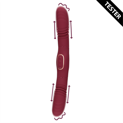 Dubbelzijdige Duw Vibrator - Merlot Druif - Tester
