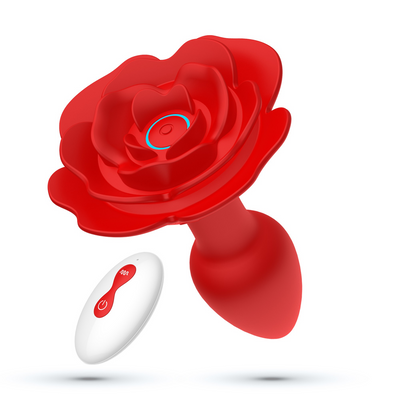 Giulietta - Plug Anal Rosa Rotatorio con Control Remoto - Rojo