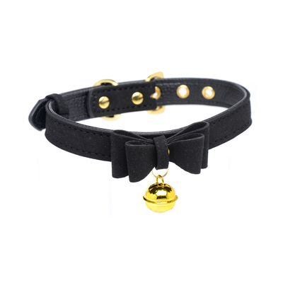 Gouden Kitty - Kat Belhalsband - Zwart/Goud