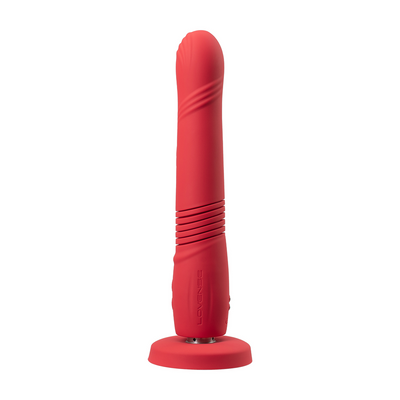Gravity - App-gestuurde Automatische Duw- en Vibrerende Dildo - Rood