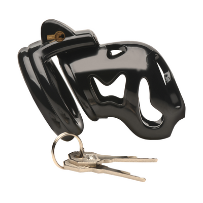 Hard Stop - Jaula de Castidad de Doble Anillo - Negra