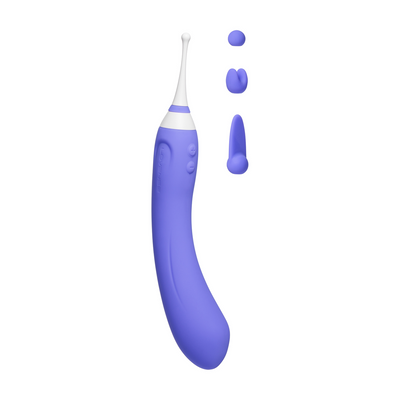 Hyphy - Afstandsbediening Dubbelzijdige Vibrator met Accessoires - Paars