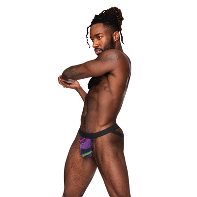 Jockstrap con anillo negro - S/M - Espiral Galáctica