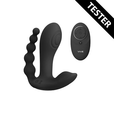 Kata - Pulse Wave  Vibrating Double Penetration Vibrator - Zwart - Tester
