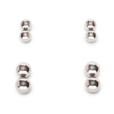 Magnetische Orbs - 4 Paar Set - Zilver