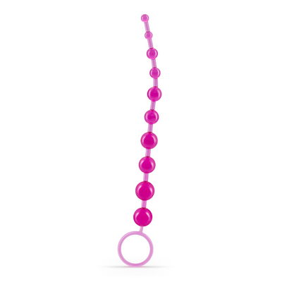 Perlas Anales Básicas - Cadena de 10 Perlas - Rosa