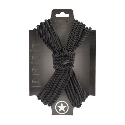 Polyester Bondage Touw - 10 m - Zwart