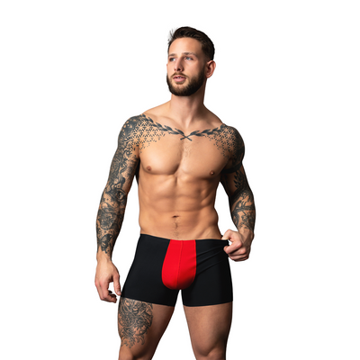 Pouch Short - XL - Negro/Rojo