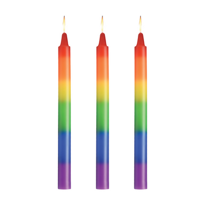 Pride Candles - Juego de 3 Velas Goteantes - Arcoíris