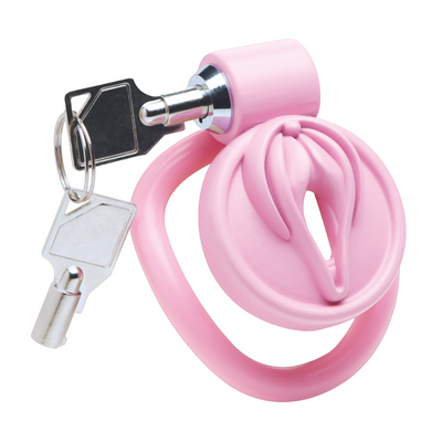 Pussificación - Jaula de Castidad Vulvar - Rosa