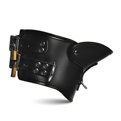 Rigid - Collar de postura con bloqueo y soporte para la barbilla - Negro