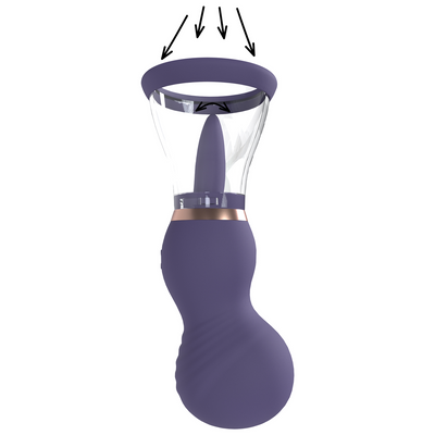 Sensual - Oplaadbare Vulva en Borst Pomp - Paars