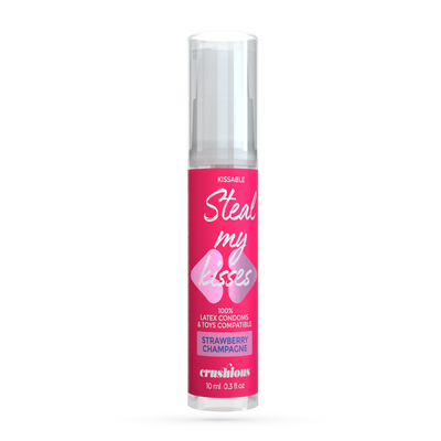 Steal My Kisses - Lubricante - Sabor a Champán de Fresa - 0.3 fl oz / 10 ml