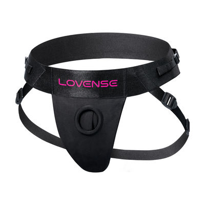 Strapless Harnas voor Lapis Dubbel Eind Vibrerende Strap-on - Zwart/Roze