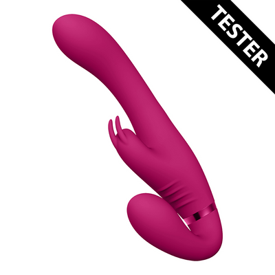 Suki - Vibrerende Strapless Strap-on Rabbit - Roze - Tester