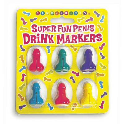 Super Fun Penis - Cocktail Markers - Set van 6