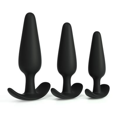 Tic Tac Toe - Set de Entrenamiento de Tapones Anales - Negro
