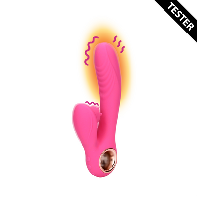 Tongue Flickering en Heating Rabbit Vibrator - Exuberant Pink - Tester