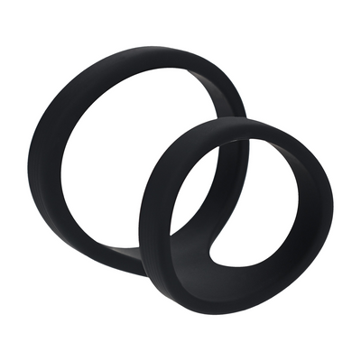 Anillo de silicona de 2 lazos - Negro