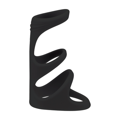 Anillo de silicona de 3 lazos - Negro