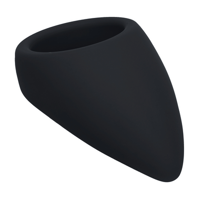 Anillo de silicona en forma de lágrima - Negro