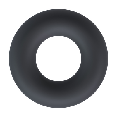 Anillo de silicona sólido - XS - Negro