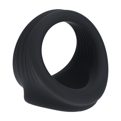 Arnés de Silicona para Pene y Testículos - Negro