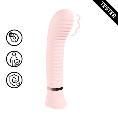 Divine - Vibrador de punto G estriado - Rosa - Tester