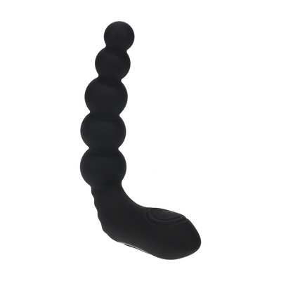 Estimulador Prostático de Silicona Flexible con Vibración y Calentamiento - Negro