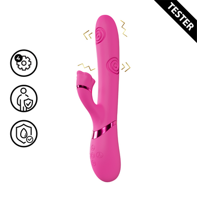 Fiore - G-Spot Air Wave Vibrerende en Kloppende Flared Clitorale Stimulator - Roze - Tester