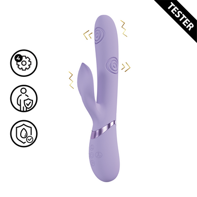 Fronda - G-Spot Vibrerende en Tikkende Blad Clitorisstimulator - Lavendel - Tester