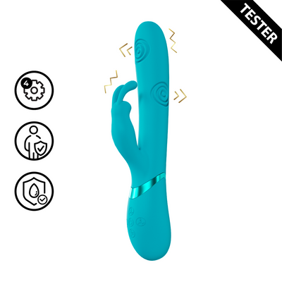 Mimi - G-Spot Vibrerende en Kloppende Konijn - Blauw - Tester