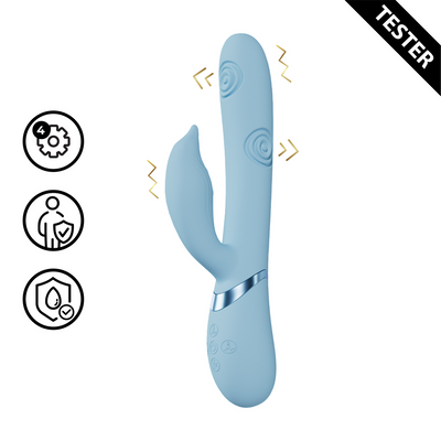 Pallina - G-Spot Vibrerende en Kloppende Parels Clitorisstimulator - Blauw - Tester