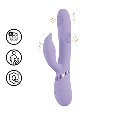Pallina - G-Spot Vibrerende en Tikken Parels Clitorale Stimulator - Lavendel