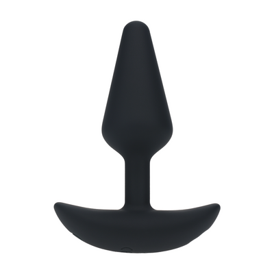 Plug Anal Vibrador Clásico de Silicona - S - Negro