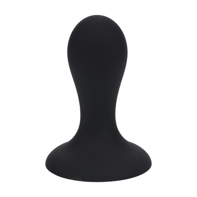 Plug Anal de Silicona Líquida con Sonajero - S - Negro