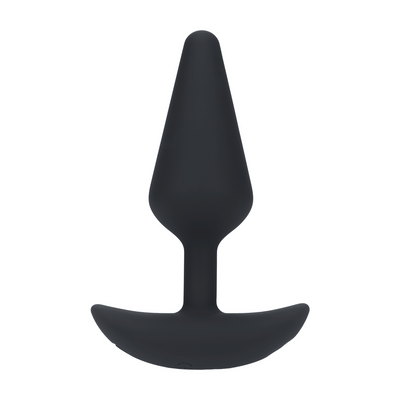 Plug Anal de Silicona Vibrante Clásico - M - Negro