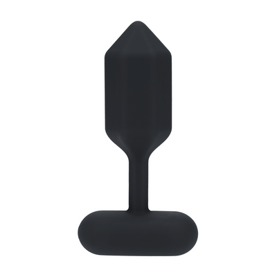 Plug Anal de Silicona Vibrante Hexagonal - L - Negro