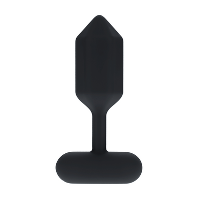 Plug Anal de Silicona Vibrante Hexagonal - M - Negro