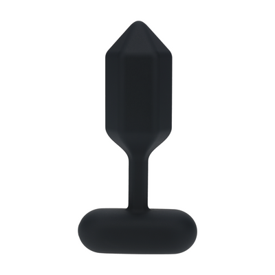 Plug Anal de Silicona Vibrante Hexagonal - S - Negro
